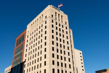 Lansing, Michigan - ABD - 13 Kasım 2023: Lansing, Michigan, ABD 'deki şehir merkezi.