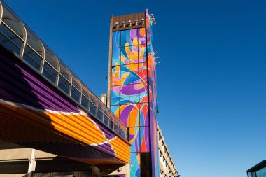 Lansing, Michigan - ABD - 13 Kasım 2023: Lansing, Michigan, ABD 'deki şehir merkezi.