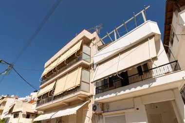 Agios Nikolaos, Girit - Yunanistan - 23 Eylül 2023: Yunanistan 'ın Girit kentindeki Agios Nikolaos şehir merkezi.