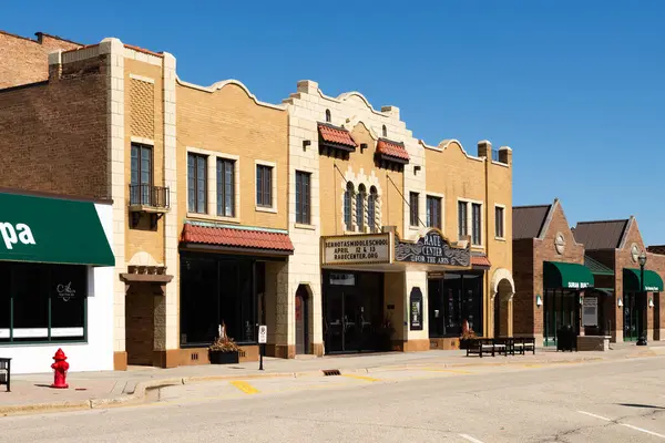 Crystal Lake Illinois Estados Unidos Abril 2024 Downtown Buildings Storefronts — Fotografia de Stock
