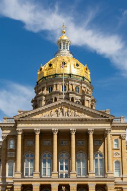 Exterior of the Iowa State Capitol Building, built from 1871 to 1886, in Des Moines, Iowa, USA. clipart