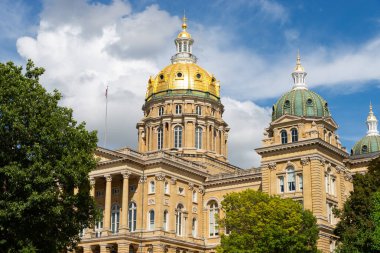 Exterior of the Iowa State Capitol Building, built from 1871 to 1886, in Des Moines, Iowa, USA. clipart