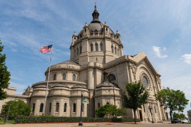 St. Paul, Minnesota - ABD - 14 Ağustos 2024: Saint Paul Katedrali 'nin dışı, 1906 ve 1915 yılları arasında, ABD' nin Minnesota kentinde inşa edildi..