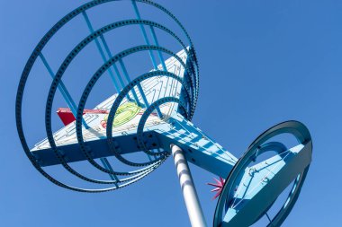 Fremont Caddesi 'ndeki Giant Martini Glass Las Vegas, Nevada, ABD.