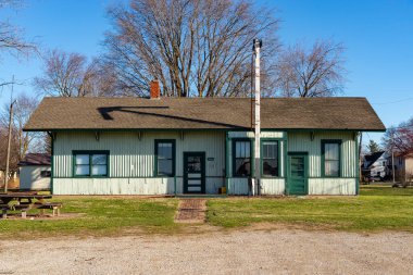McLean, Illinois - ABD - 22 Mart 2025: McLean Depot McLean, Illinois, ABD 'de tarihi Route 66' da.