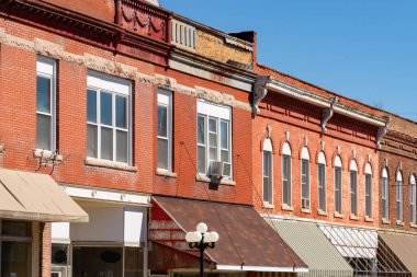 Le Roy, Illinois, ABD 'deki şehir merkezindeki binanın dışı..