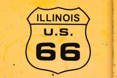 Williamsville, Illinois - ABD - 15 Mayıs 2025: Williamsville, Illinois, ABD 'deki Route 66' daki tarihi 