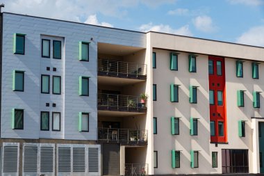 Şehir merkezi gökyüzü Austin, Teksas, ABD 'de güzel bir yaz öğleden sonrası..