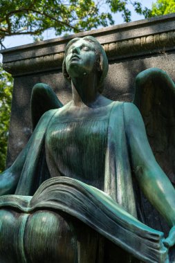 Waupun, Wisconsin - ABD - 17 Haziran 2025: Heykeltıraş Lorado Taft tarafından yapılan tarihi heykel 1923 yılında Waupun, Wisconsin, ABD 'de tamamlandı..