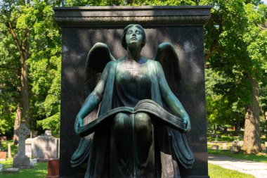 Waupun, Wisconsin - ABD - 17 Haziran 2025: Heykeltıraş Lorado Taft tarafından yapılan tarihi heykel 1923 yılında Waupun, Wisconsin, ABD 'de tamamlandı..