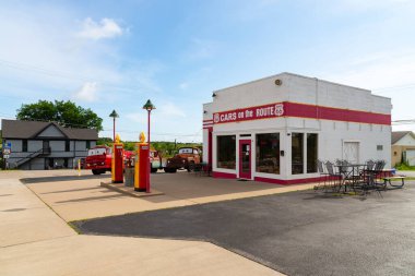 Galena, Kansas - ABD - 18 Haziran 2025: Galena, Kansas, ABD 'de tarihi Route 66 üzerindeki 