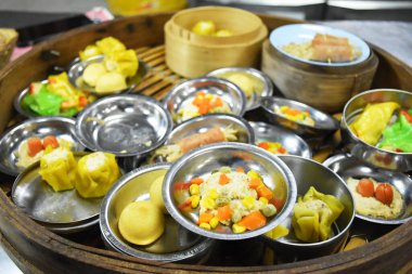 Geleneksel Tayland Kahvaltısı Dim Sum Ev Yapımı 