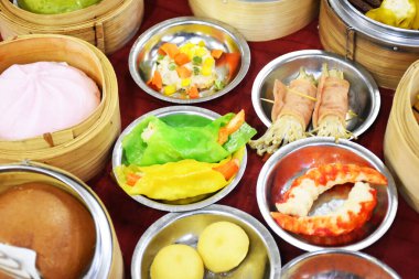 Geleneksel Tayland Kahvaltısı Dim Sum Ev Yapımı 