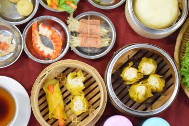 Geleneksel Tayland Kahvaltısı Dim Sum Ev Yapımı 