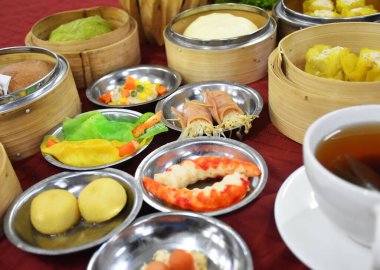 Geleneksel Tayland Kahvaltısı Dim Sum Ev Yapımı 