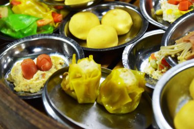 Geleneksel Tayland Kahvaltısı Dim Sum Ev Yapımı 