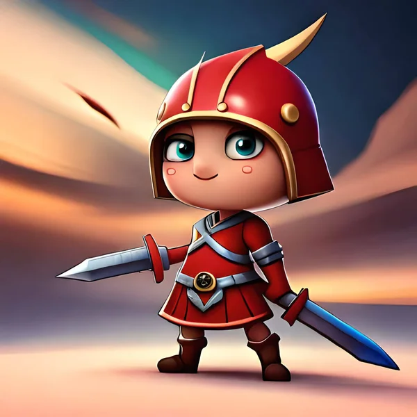 Üç boyutlu bir çizgi film karakteri. Antropomorfik görünüşlü, iri gözlü, kendinden emin duruşu olan, dişli bir savaşçı olarak maharetini gösteren savaşçı bir kız..