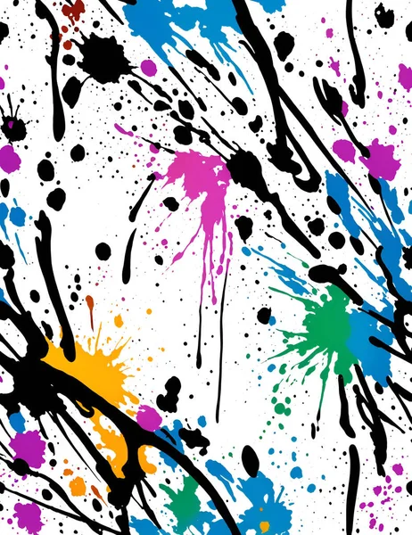 Vibrant Composition Pastel Tones Dynamic Ink Splatters Evoking Sense Movement — Stock Photo, Image