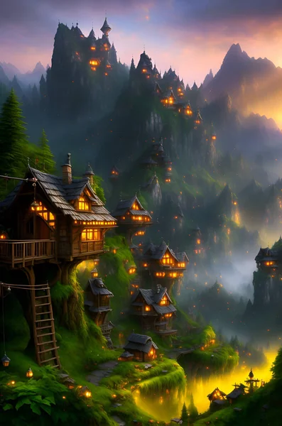 Ein Zauberhaftes Tal Eingebettet Die Berge Mit Einer Atemberaubenden Kulisse — Stockfoto