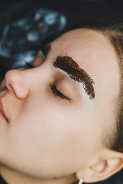 Permanent Makeup Skönhetsingrepp Befälhavaren Tatuerar Ögonbrynen Professionell Ansiktsmikroblades Utrustning För — Stockfoto