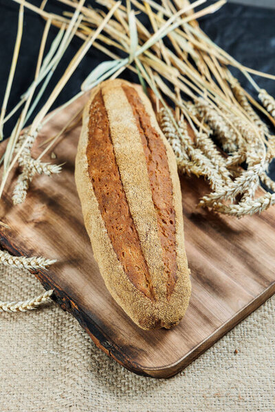 Freshly Baked Rye Bread Yeast Free Sourdough Whole Grain Rye — Stock Photo, Image