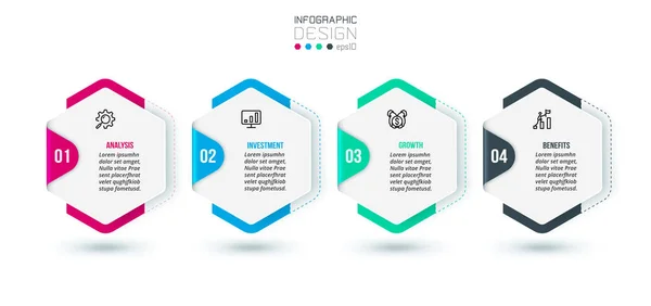 Information Graphic Template Business Concept Step 图库矢量图片