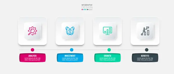 stock vector Timeline chart business infographic template