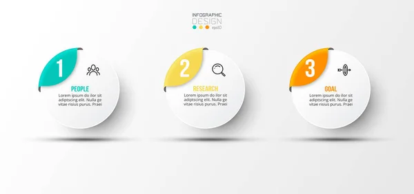 Information Graphic Template Business Concept Step 矢量图形