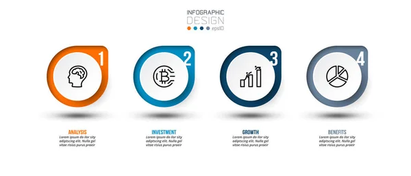 stock vector Infographic template business concept with step