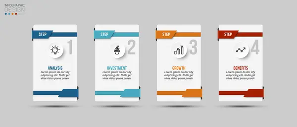 Information Graphic Template Business Concept Step 免版税图库插图