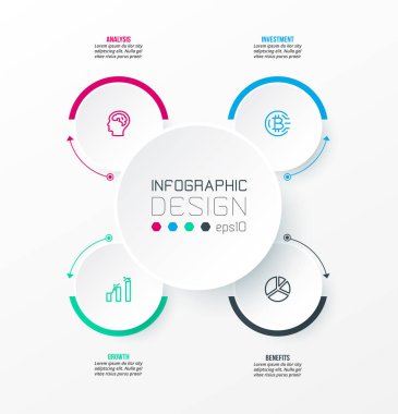 Diyagramı olan bilgi şablonu iş konsepti