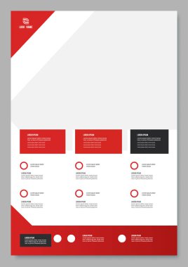 Broşür tasarım şablonu vektörü, broşür sunumu, kitap koyunu raporla