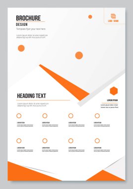 Broşür tasarım şablonu vektörü, broşür kapağı sunumu, kitap kapağı