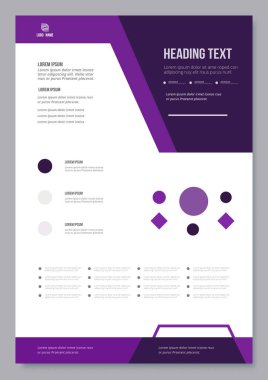 Poster broşürü kapağı için tasarım şablonu. Grafik tasarım düzeni