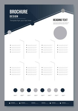 Poster broşürü kapağı için tasarım şablonu. Grafik tasarım düzeni