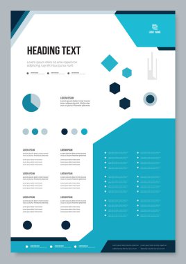 Şirket iş kapağı, prin için el ilanı tasarım şablonu