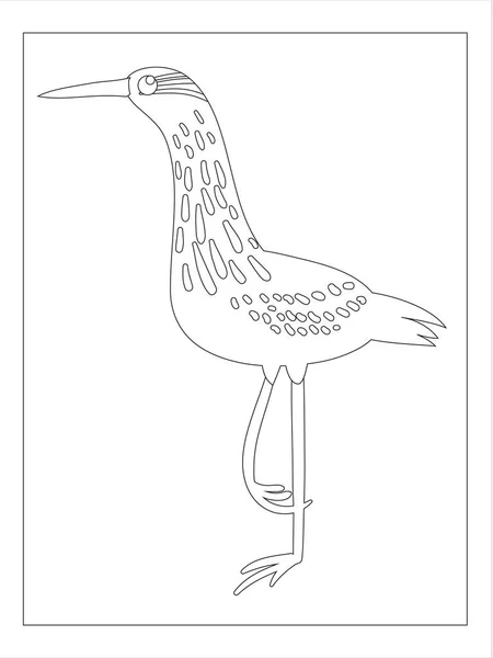 子供のための鳥のぬりえページ — ストックベクタ