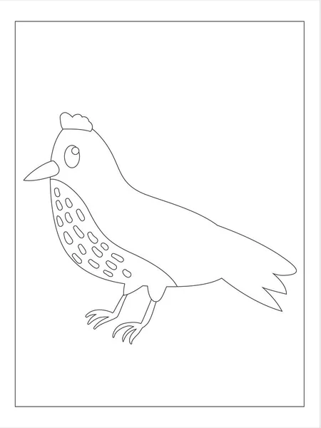 Stránka Zbarvení Ptáků Pro Děti — Stockový vektor