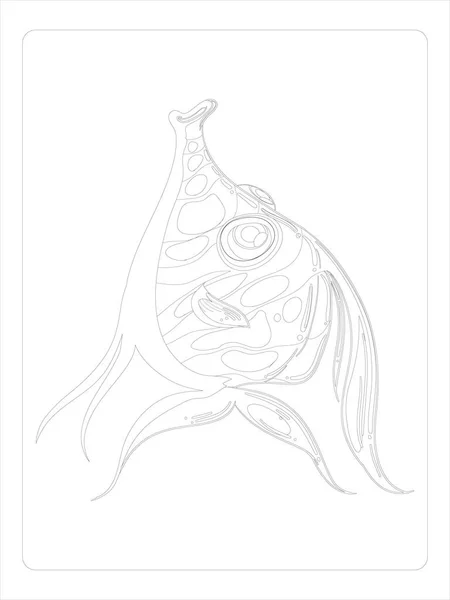 海の動物のぬりえ ページ2 — ストックベクタ