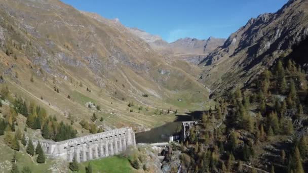 Плотина Глен Итальянских Альпах — стоковое видео
