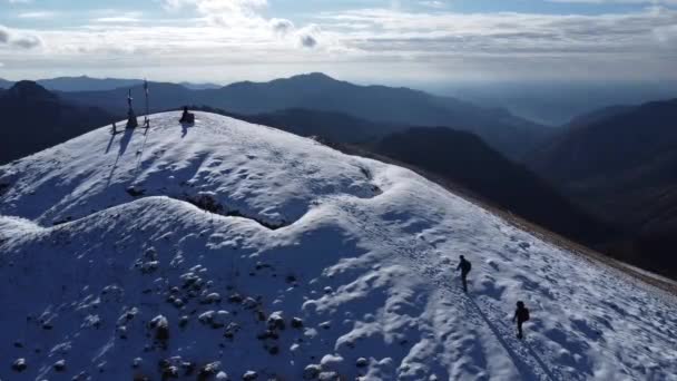 Cena Montanhismo Nos Alpes Valle Intelvi — Vídeo de Stock