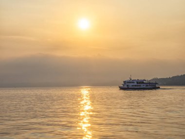 Sunset scene on lake Garda