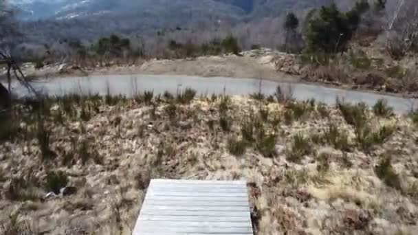 Drone View Lake Como Mount Berlinghera — Stockvideo