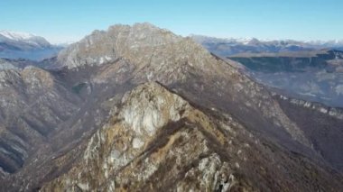 Aerial view of Orobie mountains in Imagna Valley