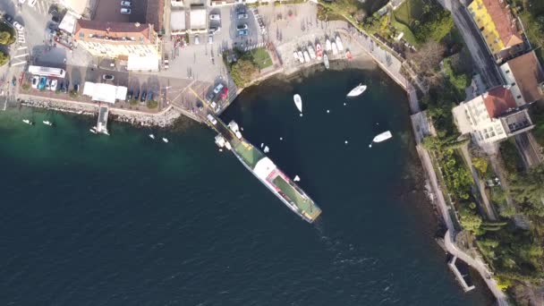 Vertical View Harbor Varenna — Vídeos de Stock
