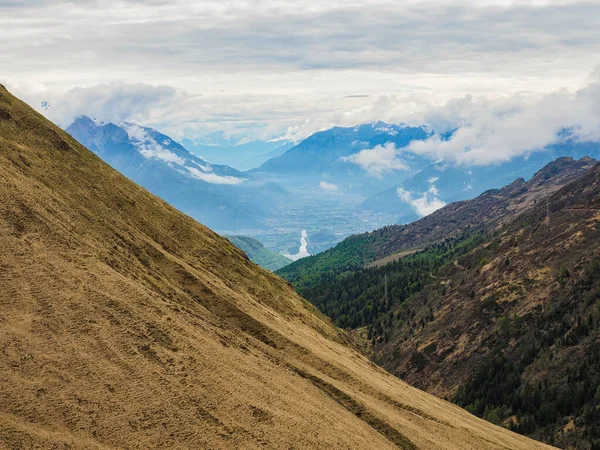 Pohled Řeku Adda Průsmyku San Jorio Alpách Jezera Como — Stock fotografie