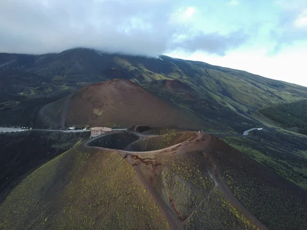 Área Cráteres Silvestri Volcán Etna —  Fotos de Stock