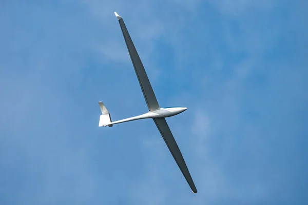 stock image Glider plane flying in the clouds