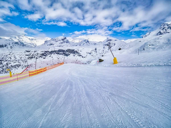 Pistas Esqui Monte Rosa Estância Esqui — Fotografia de Stock