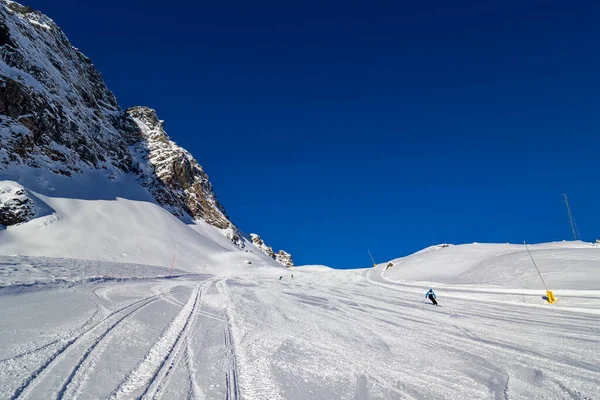 Pistas Esqui Monte Rosa Estância Esqui — Fotografia de Stock